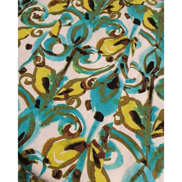 Kasper Essential Sportswear Watercolor Skirt Linen Blend A line Sz 16W - Picture 7 of 9